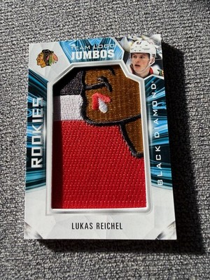 Lukas Reichel UD Black Diamond Rookies Team Logo Jumbos 22-23 Upper Deck