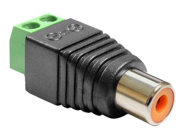 Delock 65418 RCA 2p Nero Verde Argento Adapter RCA female > Terminal Block 2 pin