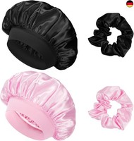 Flintronic Satin Haarhaube, Satin Seiden SchlafmüTze, Nacht Schlafhaube,