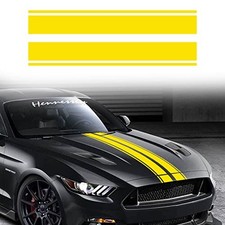 63''x13'' Racing Body Stripes Stickers,Cars Hood Vinyl Decals,Car Yellow