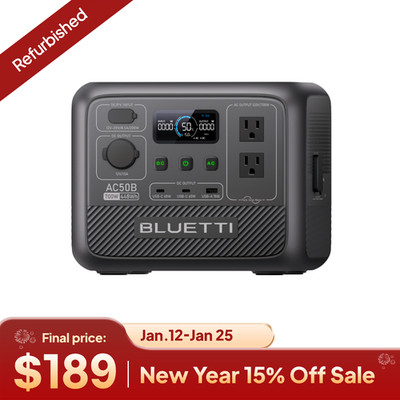 BLUETTI AC50B 700W 448Wh Portable Power Station LiFePO4 for Road