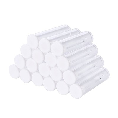 100Pcs Transparent Clear Plastic Small Empty Storage Tubes Bead Container Set...
