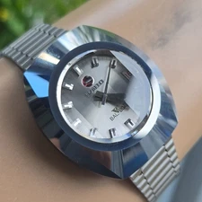 Vintage RADO BALBOA V men's automatic watch Silver-grey dial ceramics 1970s