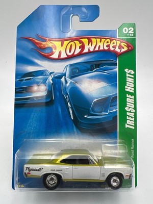 2008 Hot Wheels Super Treasure Hunt #102 70 Plymouth Road Runner Green/White W/P