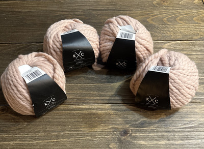 K & C Nordic Yarn Color Blush Lot 637550 100% Wool 43 yd 3.5 oz Lot Of 4 New