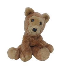 VTG 1976 R. Dakin Plush Baby Bearfoot Teddy Bear Korea 9" Tan NutShell Fill D21