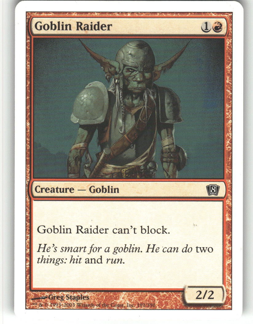 Goblin Raider - 8th Edition - MTG - Common - #191 - NM