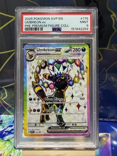 2025 POKEMON UMBREON EX #176 PSA 9 BLACK STAR PROMO SVP Premium Figure Coll