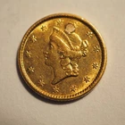 1853  $1 DOLLAR LIBERTY HEAD TYPE 1 GOLD COIN **DAMAGED** FREE SHIPPING! C1691