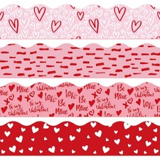 69Ft Valentine's Day Bulletin Board Borders Love Heart Decoration Borders Red Pi