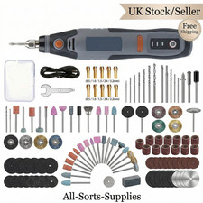 USB Cordless Rotary Tool Mini Drill Engraving Pen 3 Speed Electric Grinder Kit