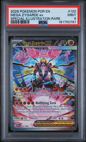 2026 POKEMON PERFECT ORDER SPECIAL ILLUSTRATION RARE #120 MEGA ZYGARDE EX PSA 9