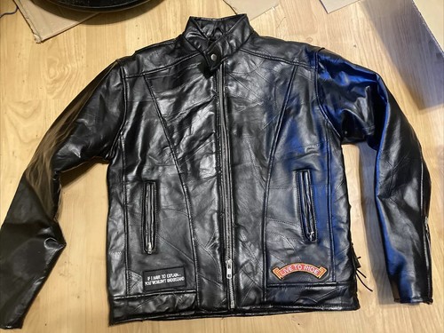 Black Buffalo Leather Motorcycle Jacket 