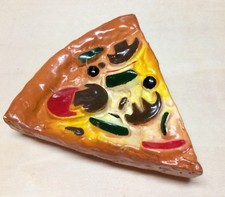 Artificial Faux Fake Play Food PIZZA SLICE 3D Magnet Fridge Kitchen Prop