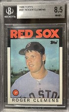1986 Topps Roger Clemens #661 Red Sox BGS 8.5 NM-MT ++ Plus BGS 3.5