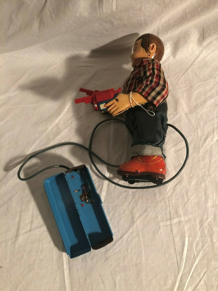 Yonezawa Marshall Wild Bill Battery Operated Tin Toy 1960s