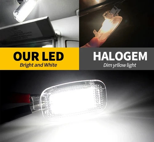 2x White 6000K 18-LED Courtesy Door Trunk Lights Lamp For Mercedes-Benz W204 W212 W207 W221 OEM# A2218200401  