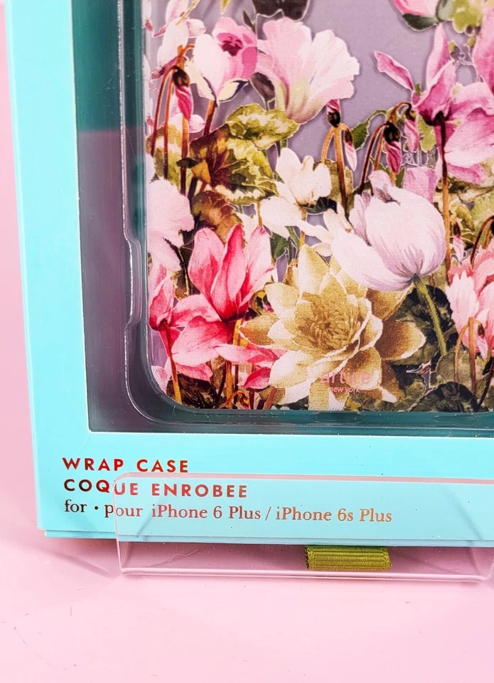 Nueva Funda Teléfono Kate Spade iPhone 6 Plus Vinilo Rígido Transparente Rosa Blanco Floral Foto 3 de 4