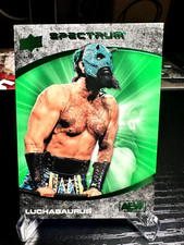 LUCHASAURUS ROOKIE CARD 2021 UPPER DECK AEW SPECTRUM GREEN 06/25
