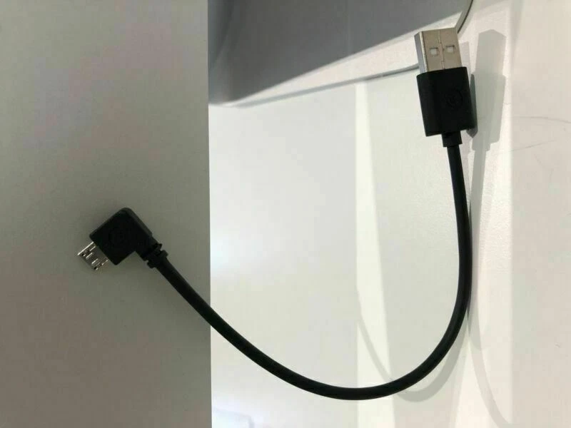 Micro USB Left Angled Male to USB A 2.0 20cm Cable Charging Data Lead - Image 2 of 3