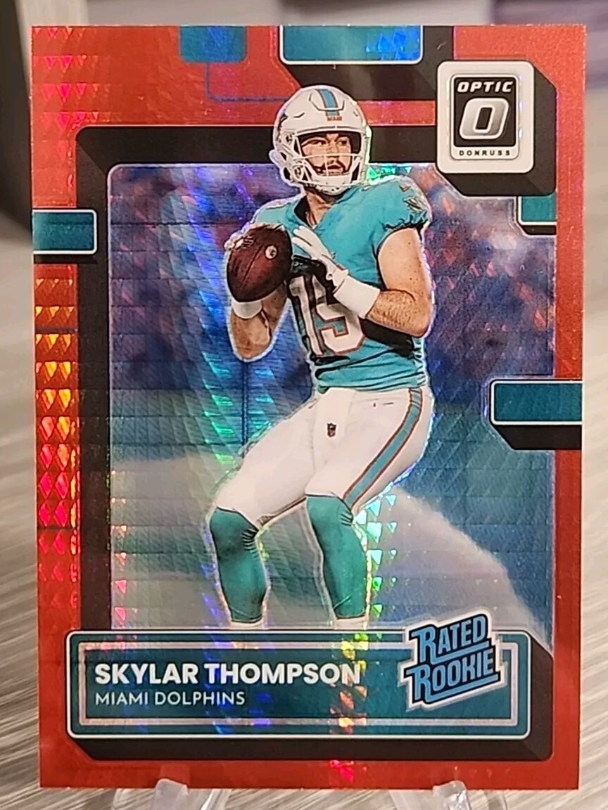 Skylar Thompson 2022 Donruss Optic Rated Rookie Red Hyper #276 Miami Dolphins