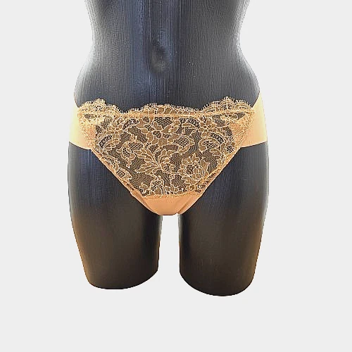 La Perla Exklusiver  String  Gr. 42  mit Spitze Karamell Luxus Dessous Neu - Bild 2 von 4