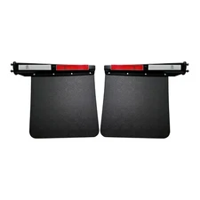 New Pair Semi Truck 2.5Mud Flap Hangers Kit &Mud Flap30*24"Universal Black Steel