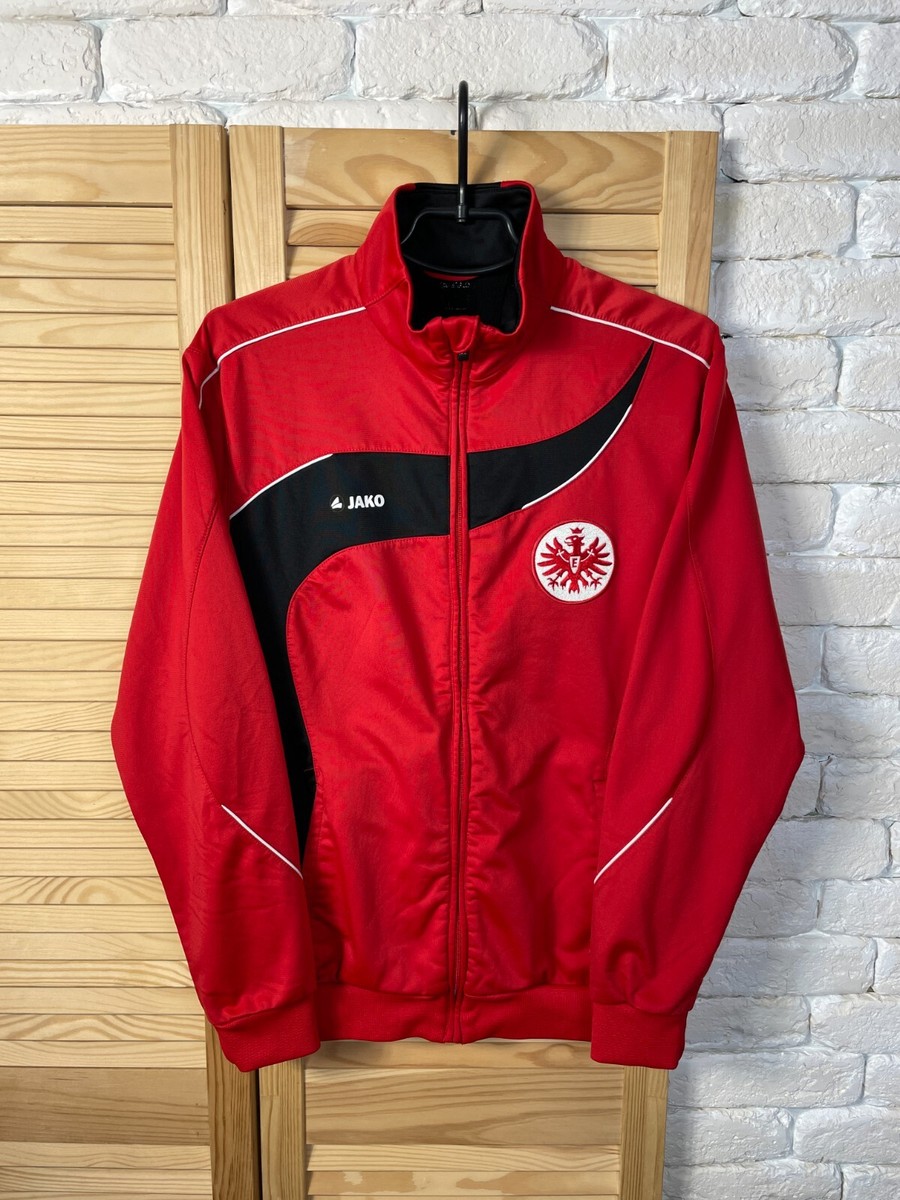 EINTRACHT FRANKFURT TRAINING FOOTBALL SOCCER JACKET WITH ZIPPED JAKO MENS  sz M