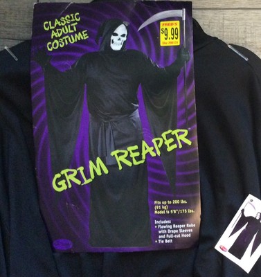 The Grim REAPER Fun World Halloween Costume ADULT (No Mask)