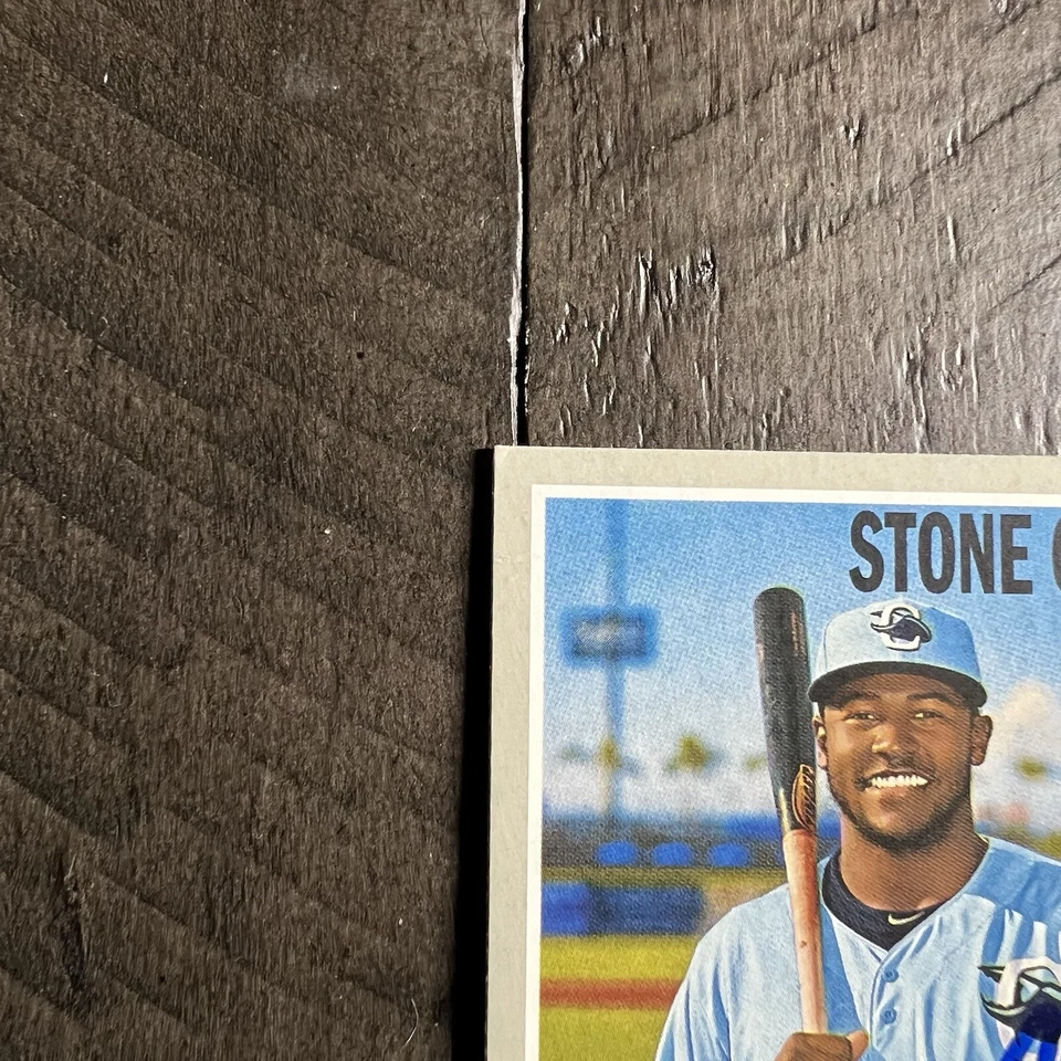 Topps Heritage 2019 Minor Moises Gomez Signed IP Auto Stone Crabs #4 Card AU - Image 3 of 4