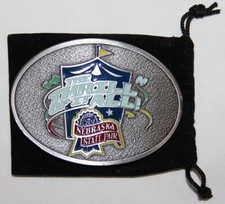 VINTAGE 2013 NEBRASKA STATE FAIR BELT BUCKLE WITH CLOTH BAG, 461 0F 2500