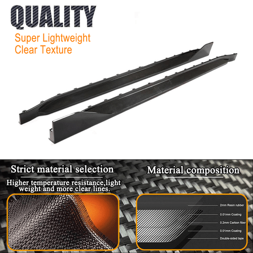 Umbrales laterales de carbono Side Skirts umbral enfoque para BMW Serie 3 G80 M3 2020-2024 - Imagen 8 de 12