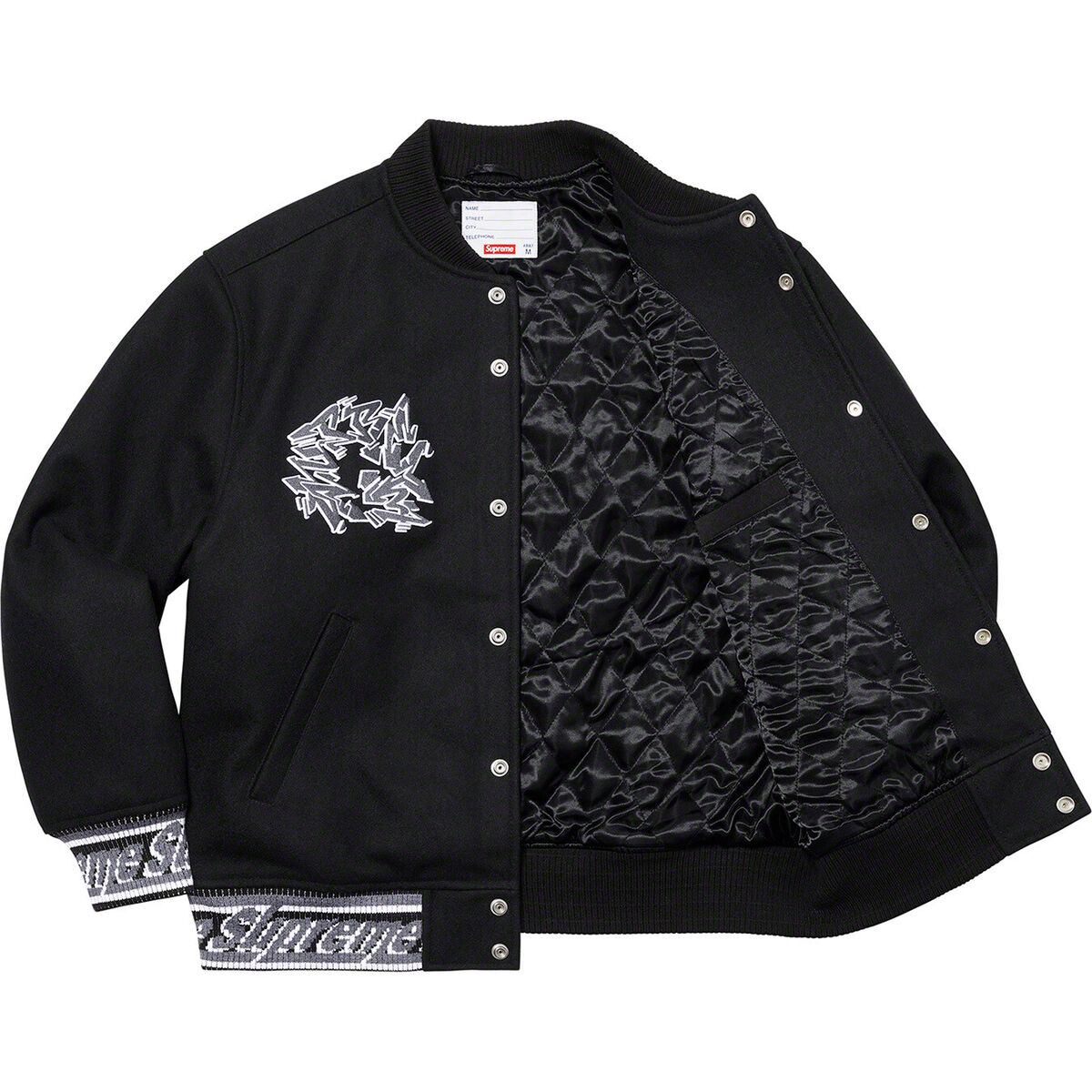 Supreme Support Unit Varsity Jacket FW21 (FW21J112) Men's Sizes M 