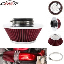 3 inch 76mm Red Inlet Cold Air Intake Air Filter Mushroom Head