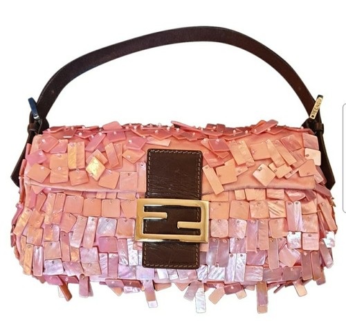 Baguette FENDI | Borsa in canvas FF rosa - BAGUETTE MINI Rosa Donna ⋆  Theland Square
