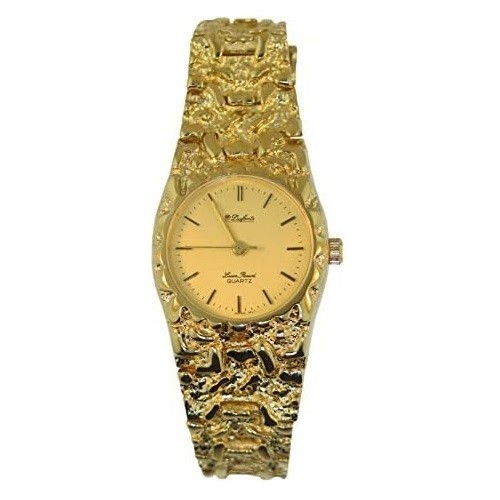 Lucien Piccard Women's Vintage Gold Plated Nugget Round Watch - Picture 1 of 3