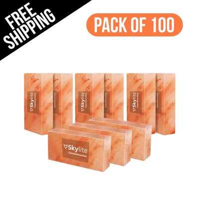 Himalayan Salt Bricks & Salt Tiles 8x4x2 Pack of 100 Build Salt Room Salt Wall
