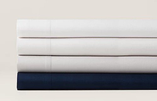 RALPH LAUREN Organic Cotton Lovan Jacquard Studio White Twin Fitted Sheet - Picture 5 of 14