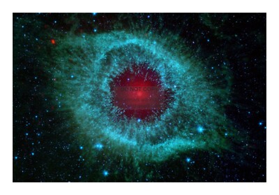 COMETS KICK UP DUST IN HELIX NEBULA SPITZER TELESCOPE NASA 4X6 PHOTOGRAPH