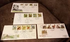 x4 British Insects Wildlife FDC First Day Cover 1977-1986 Various Postmark