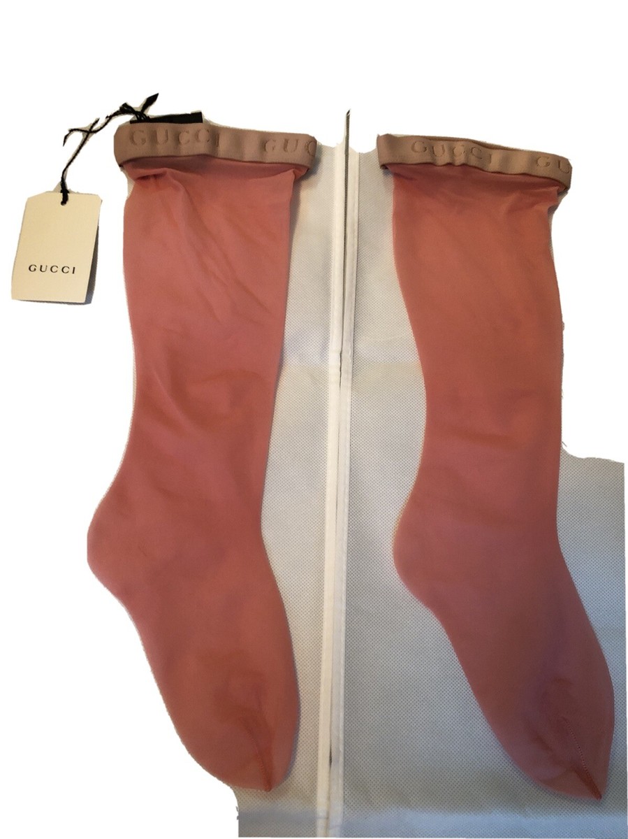 GUCCI WOMENS PINK Knit SOCKS SIZE M 564428 3G354 6700