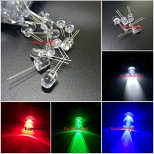 DIP 2pin 10mm 0.5W Super Bright High Power LEDs Red  Green  Blue White