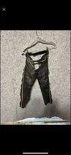 Vintage Barnstable Riding Leather Chaps girls youth size 10  USA