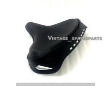 JUPE Police Solo Seat Harley en cuir noir Knucklehead Panhead Shovel TC Bobber