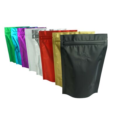 Mylar Coffee Bags, Clear Plastic Window Bags, Packaging Bags with Coffee Valve