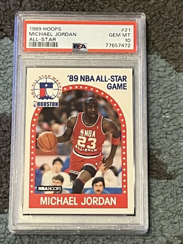 PSA 10 BASKETBALL CARD 1989 HOOPS MICHAEL JORDAN All - STAR HOF CHICAGO BULLS