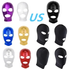 Unisex Adult Cosplay Mask Open Mouth Eyes Headgear Full Face Zentai Mask