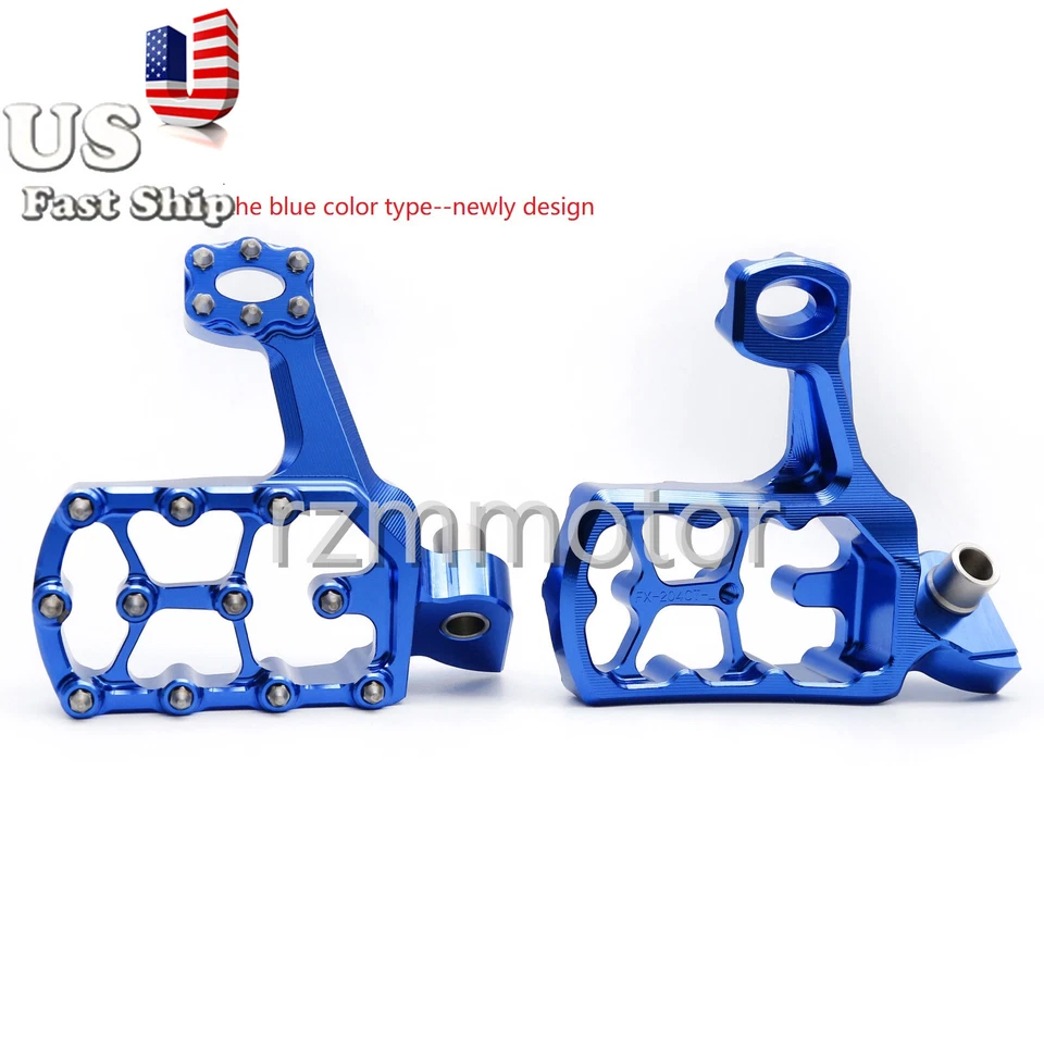 Para Yamaha WR250X 08-11 YZ85 98 99 00-17 CNC Pivote Suciedad Pies Reposapiés Azul Foto 4 de 4