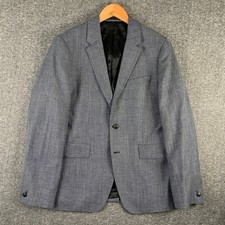 Rag Bone Blazer Jacket Men 40R Linen Wool Sport Coat Wool Preppy Modern Blue