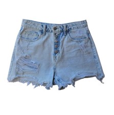 Vervet Denim Shorts Women's Size S Small Light Wash Distressed High Rise